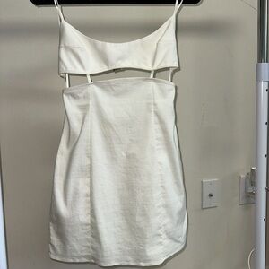 ZARA White Cut-Out Mini Dress | Size M | NWT